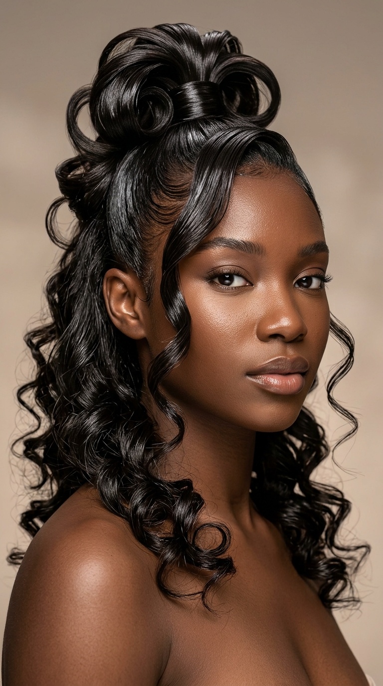 Sculpted Jelly Half-Up Half-Down