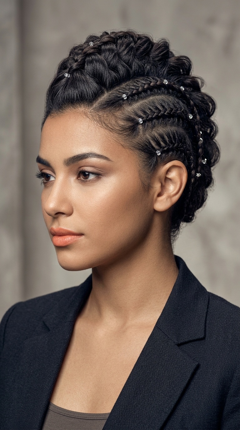 Sculpted Mohawks with Braids