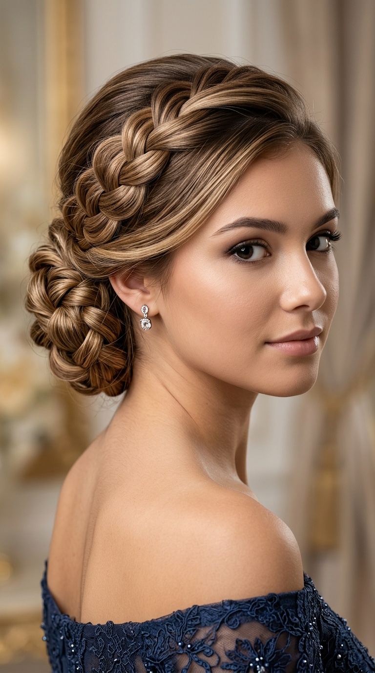 Sculpted Pull-Through Braid Chignon
