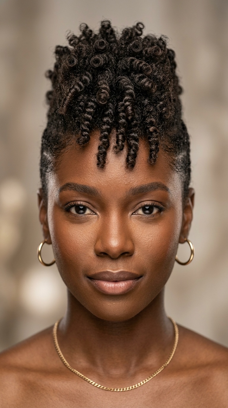 Sculpted Spiral Frohawk