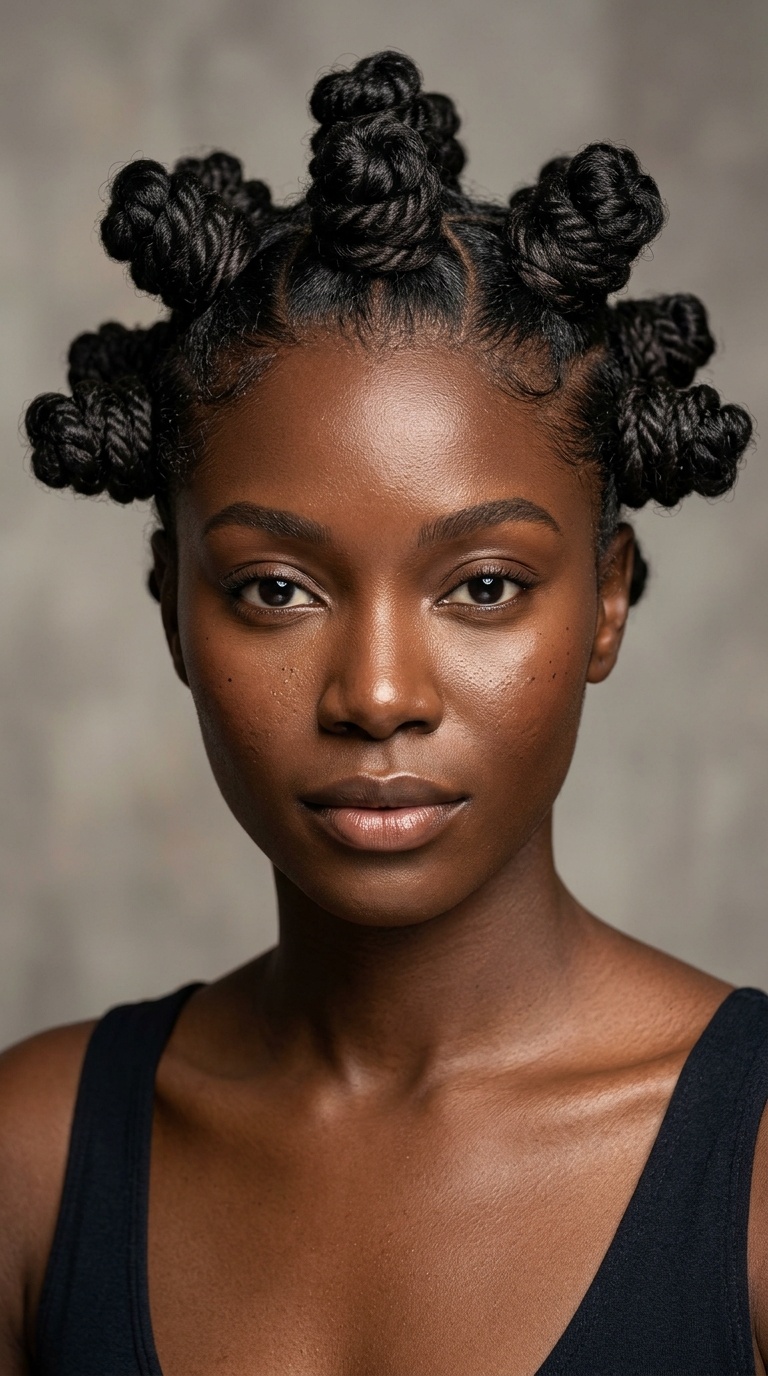 Sculptural Bantu Knots