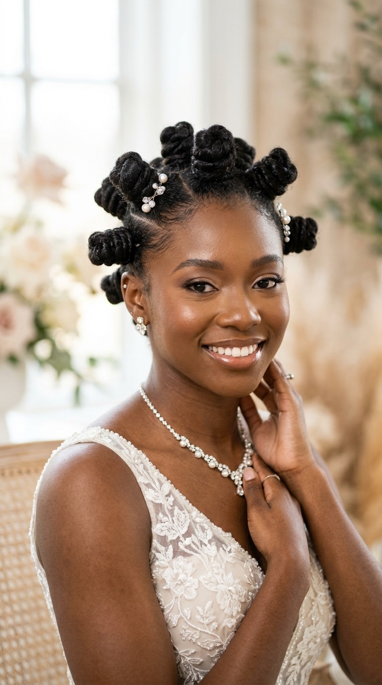 Sculptural Bantu Knots