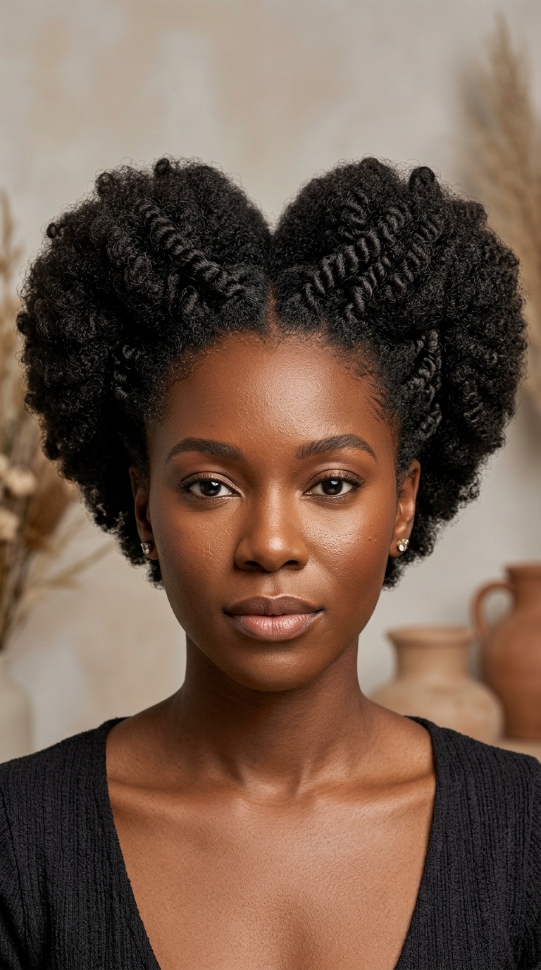 Sculptural Heart-Shaped Afro