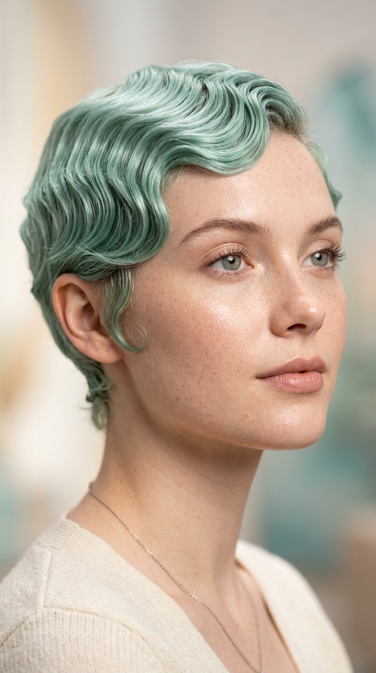 Sea Glass Green Finger Waves