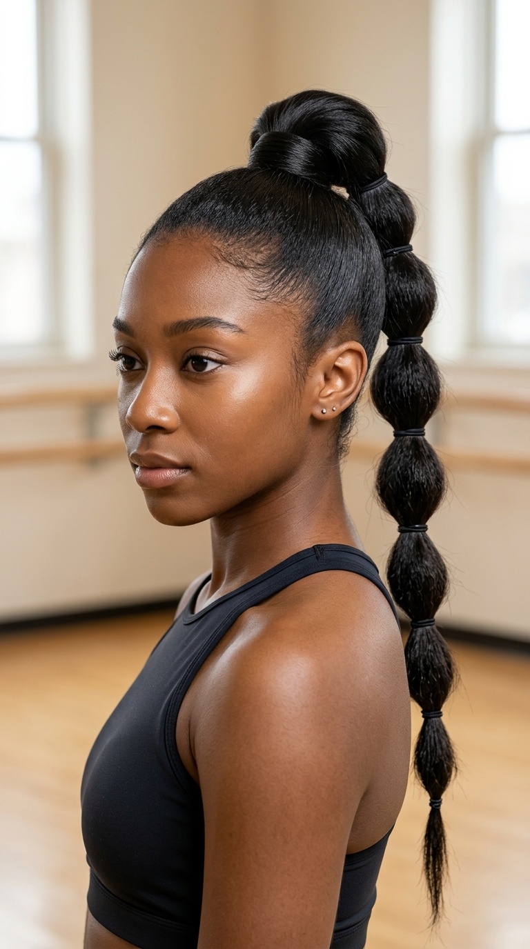 Sectioned High Ponytail