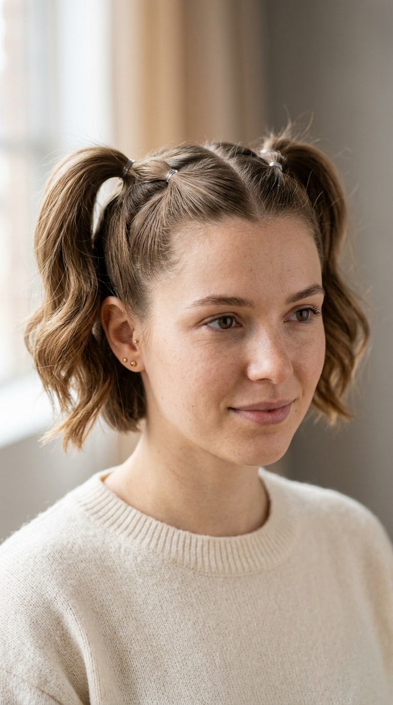 Sectioned Top Pigtails