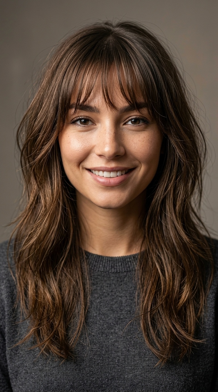 See-Through Bangs with Wispy Layers