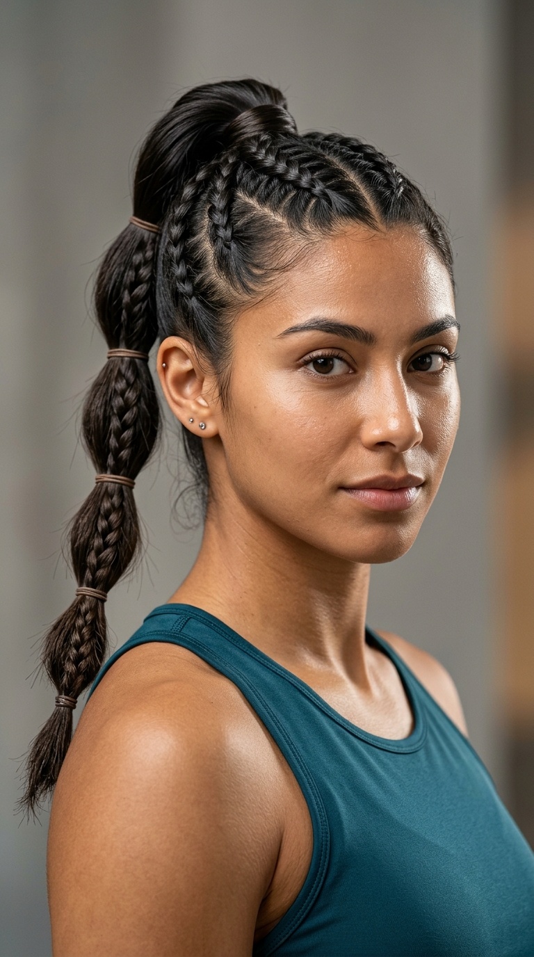 Segmented Braided Ponytail