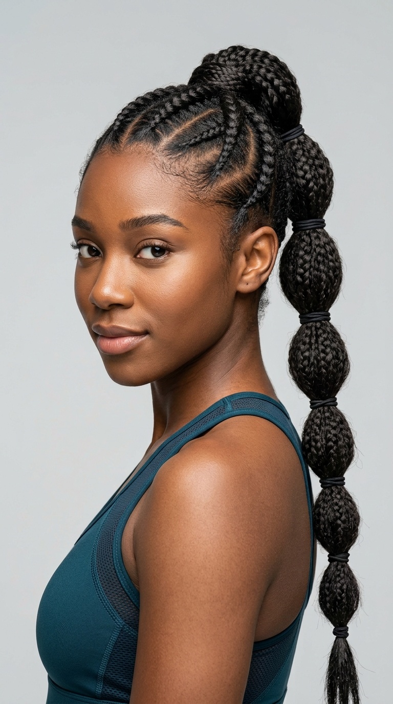 Segmented Braided Ponytail