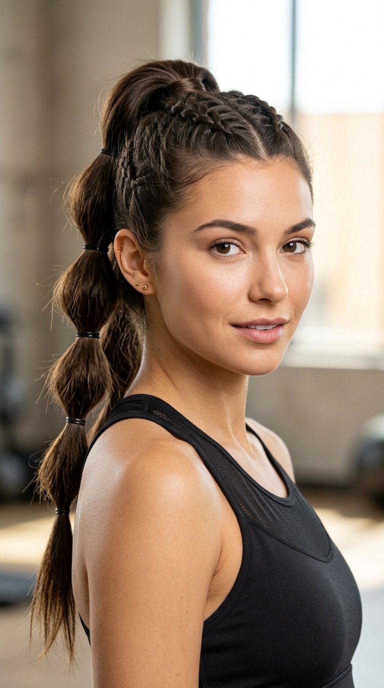 Segmented High-Low Ponytail