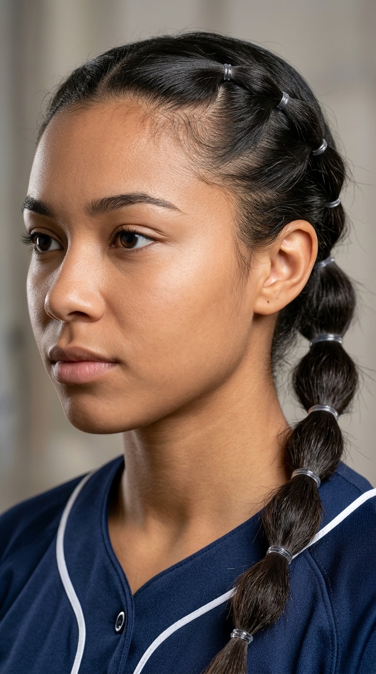 Segmented Low Ponytail