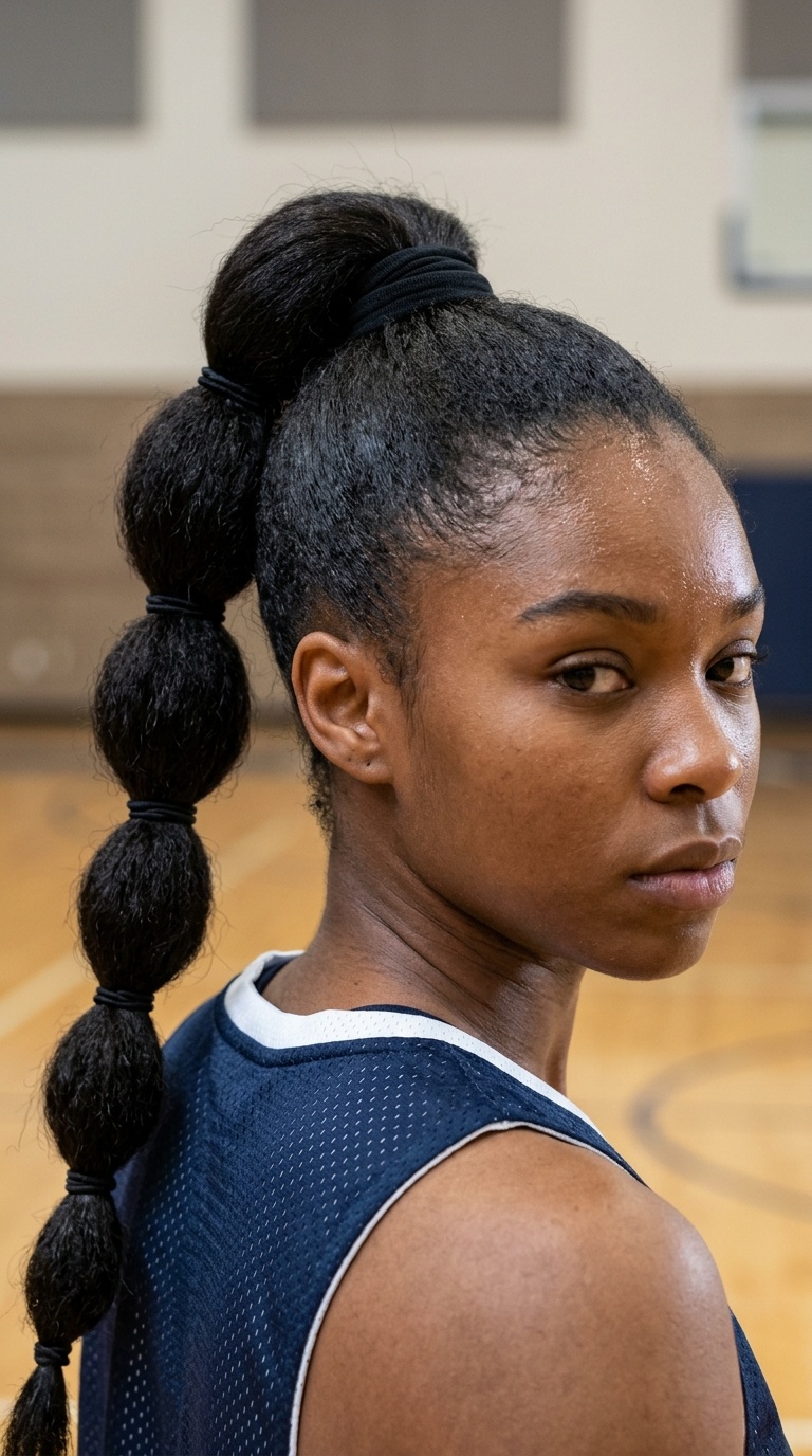 Segmented Ponytail with Elastic Bands
