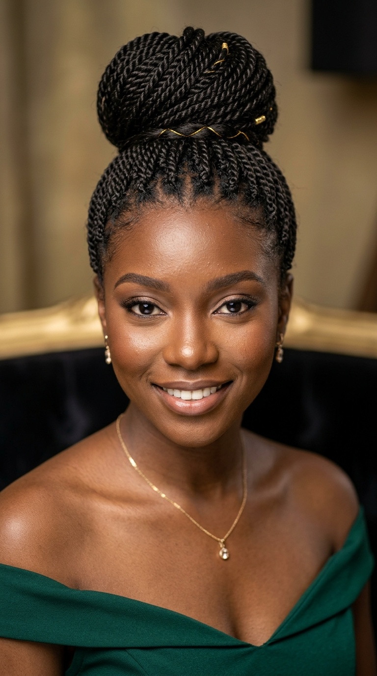 Senegalese Twist Top Knot