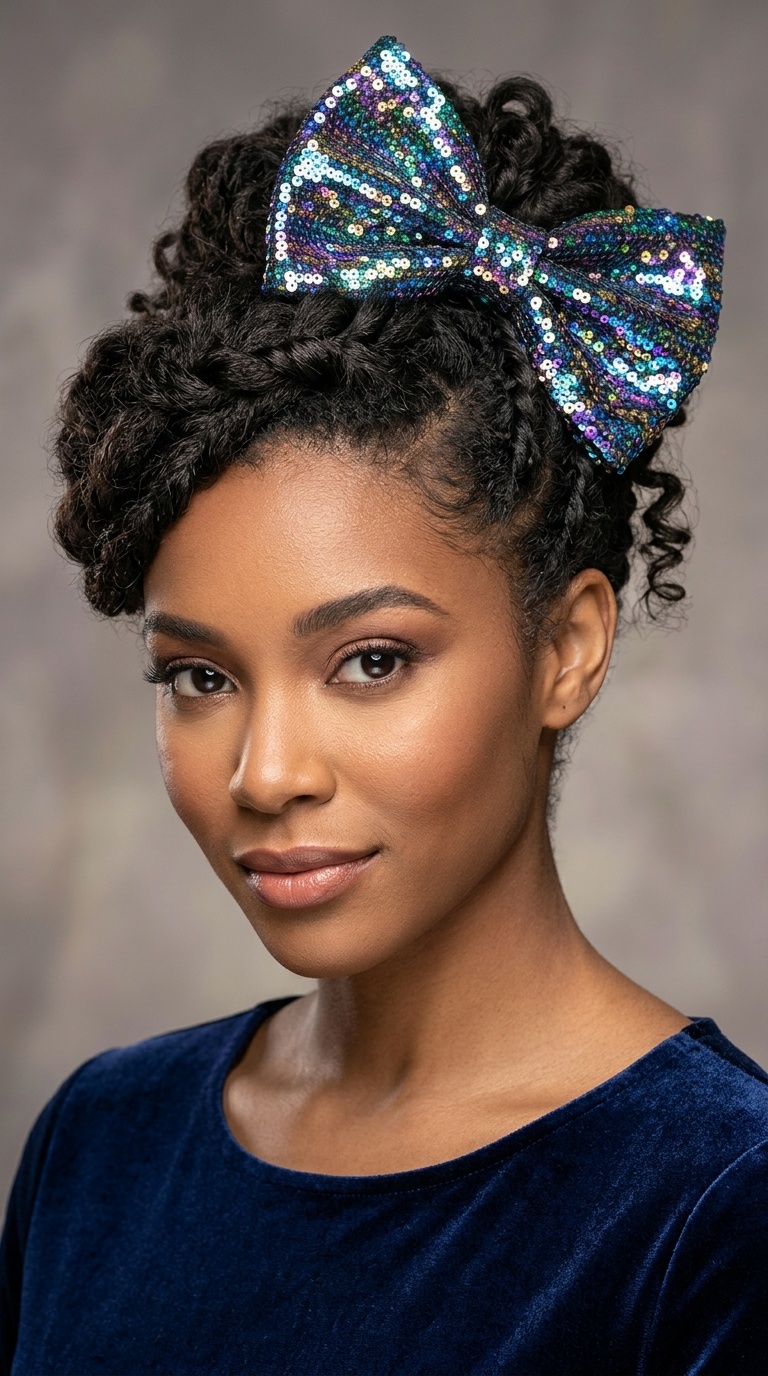 Sequined Party Bow
