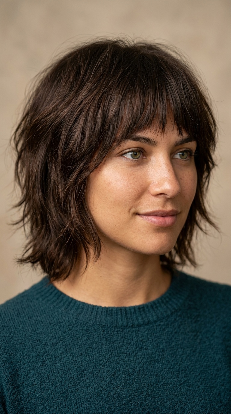Shaggy Crop with Bangs