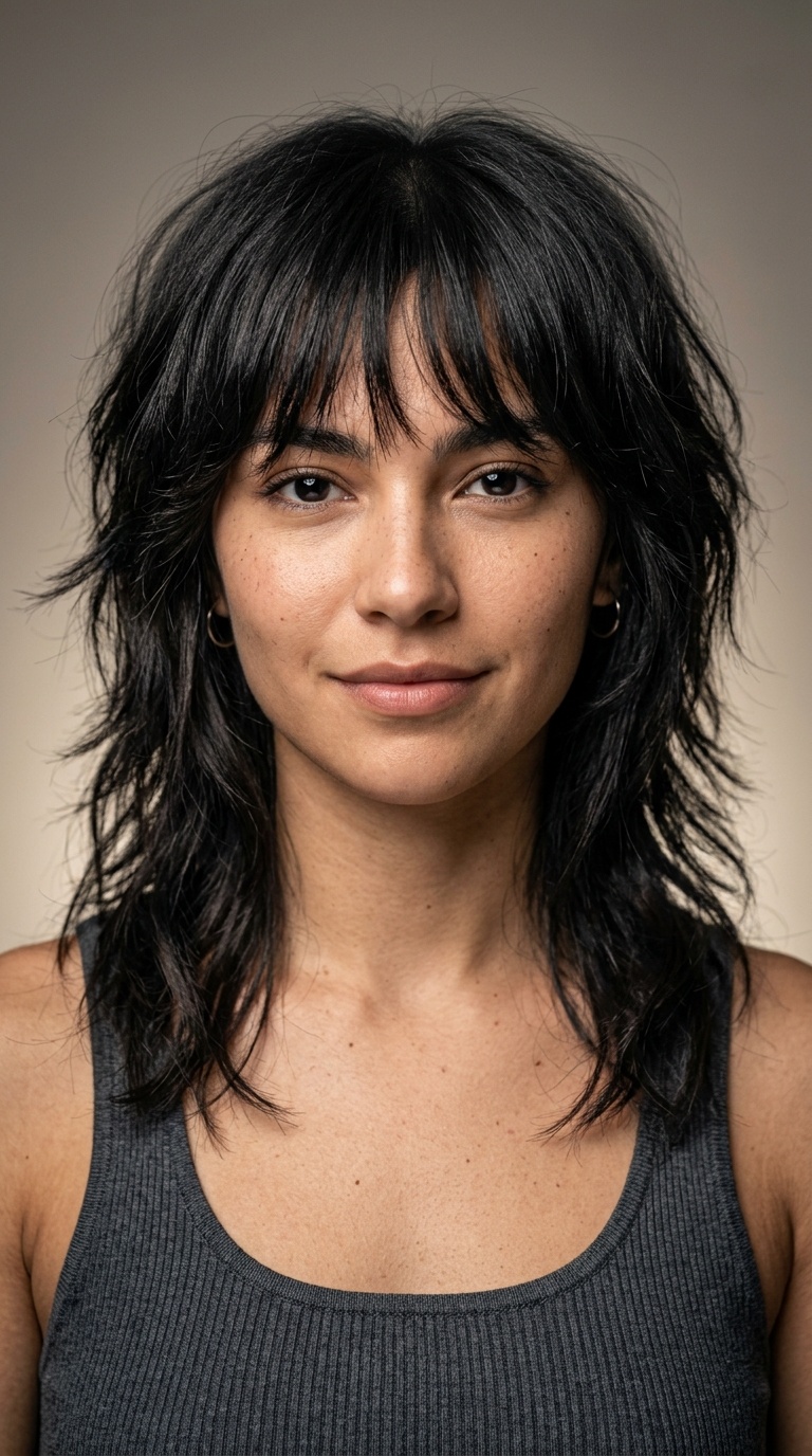 Shaggy Layers with Bangs