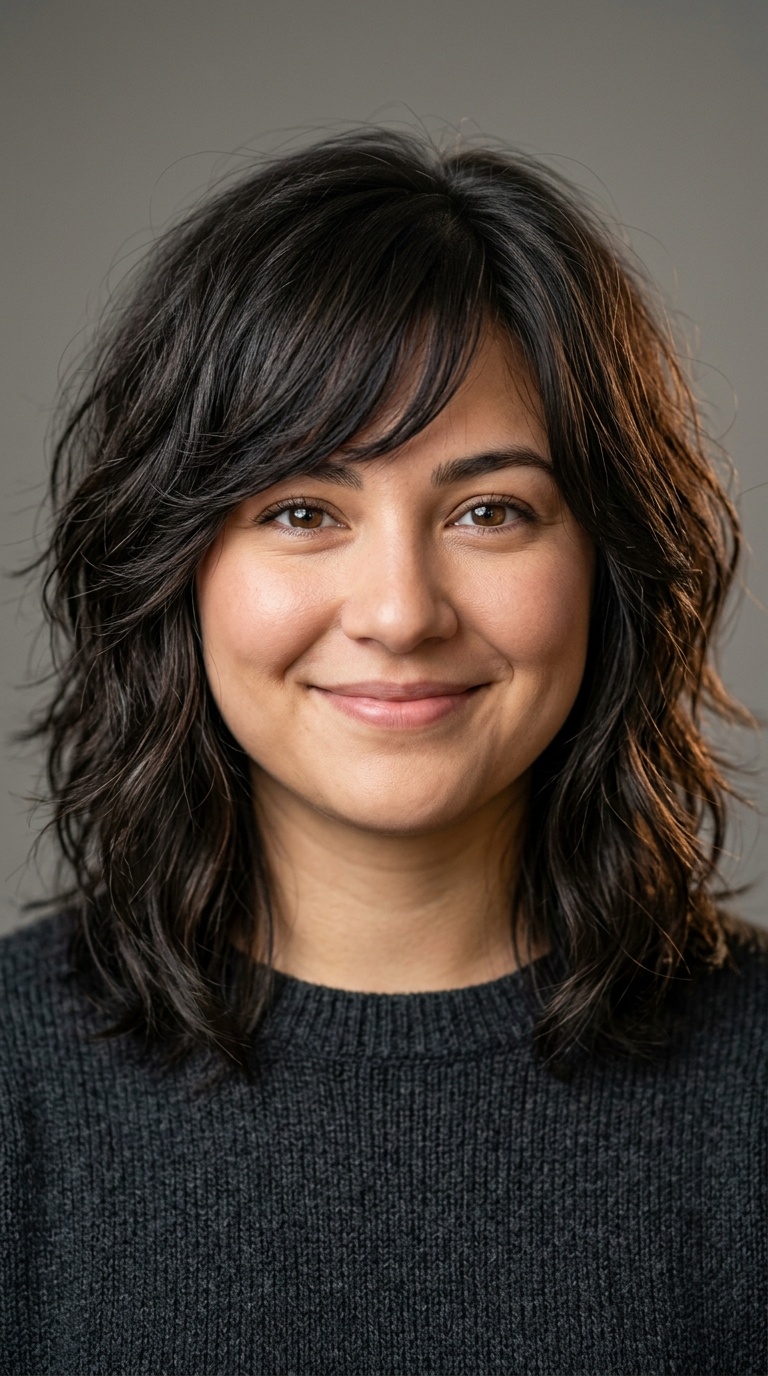 Shaggy Shoulder-Length Cut