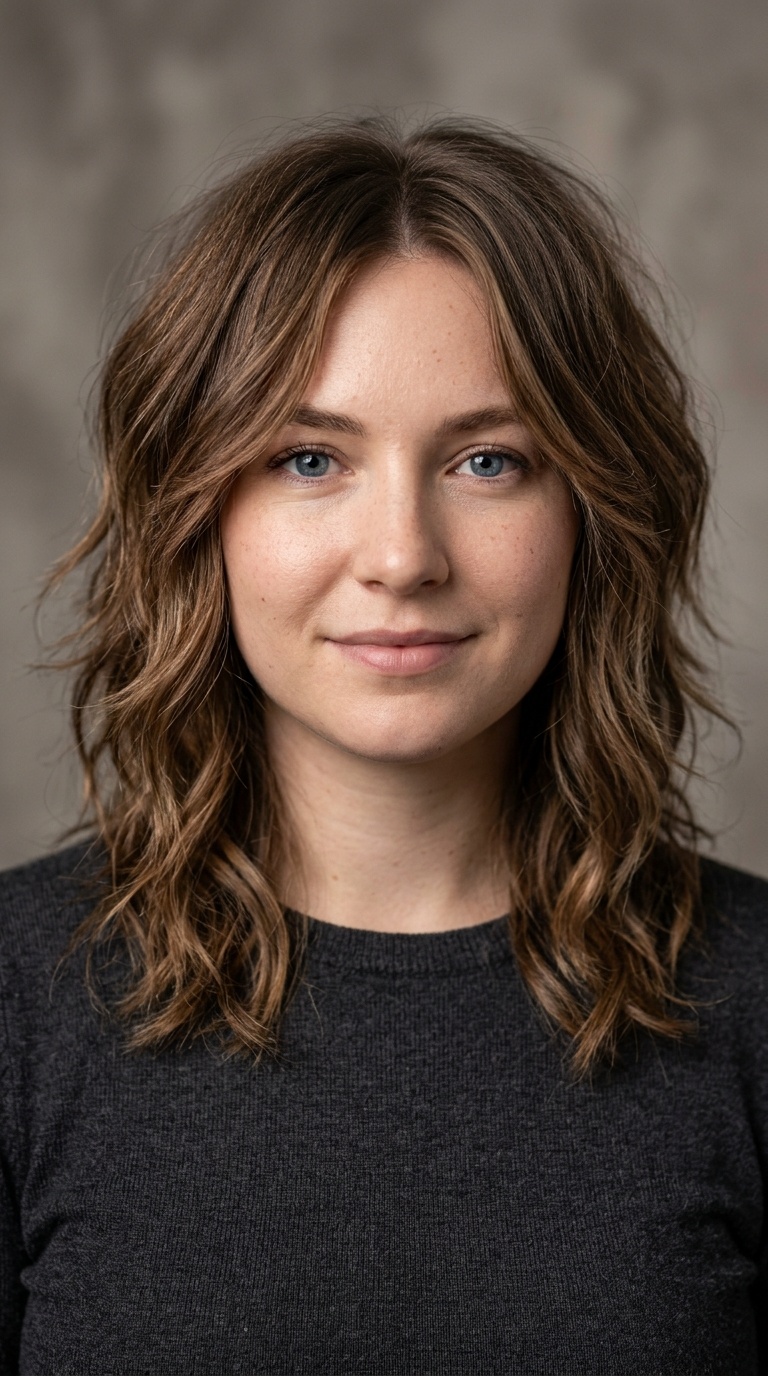 Shaggy Shoulder-Length Layers