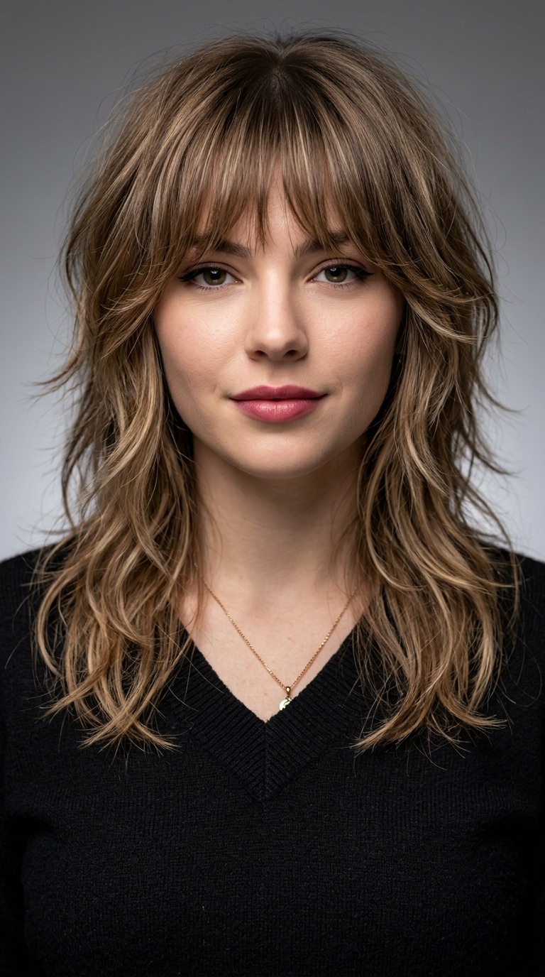 Shaggy Wolf Cut with Heavy Fringe
