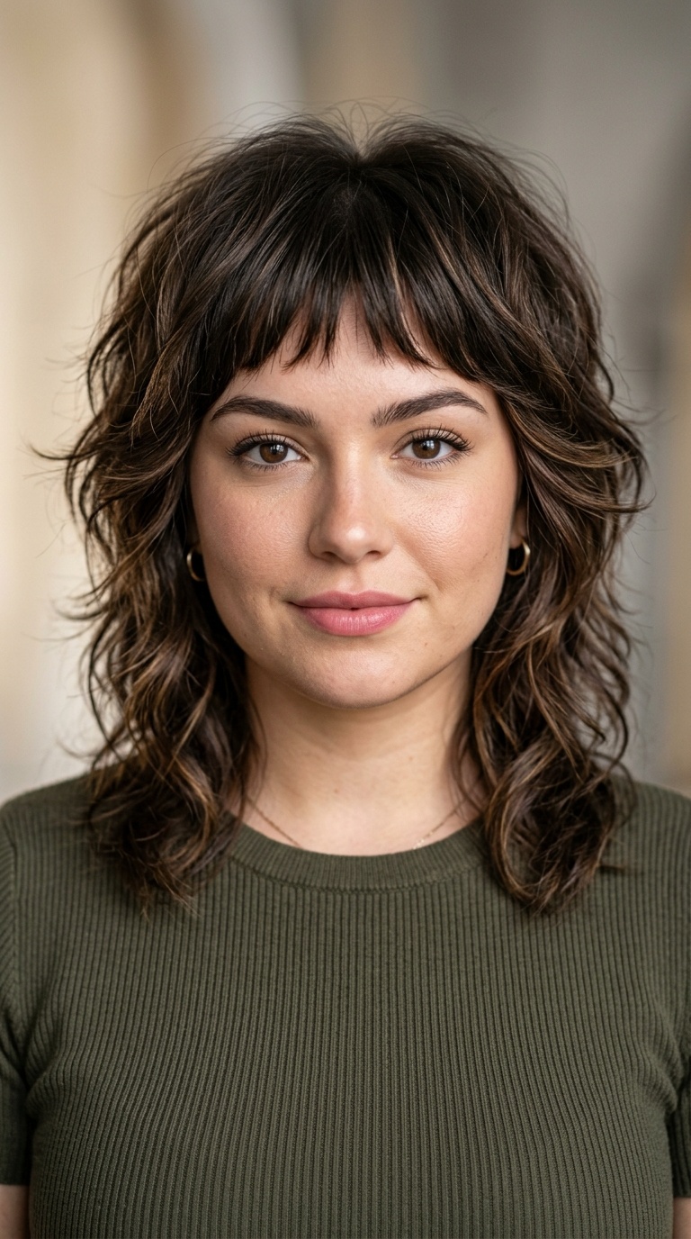 Shaggy Wolf Cut with Micro-Bangs