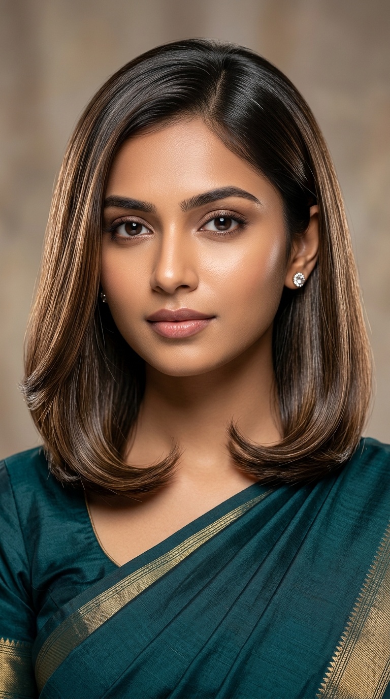 Shimmering Glass Hair with Soft Inward Flips