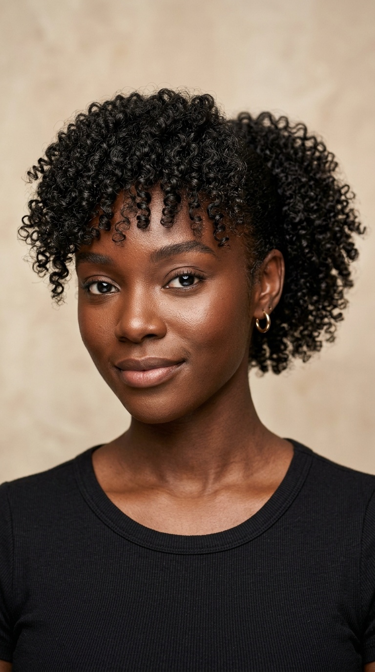 Short and Sassy Jerry Curl Pony