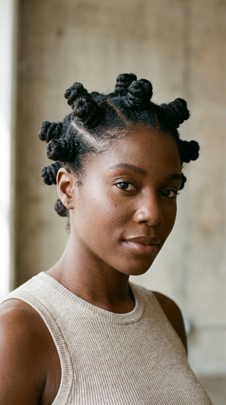 Short Bantu Knots