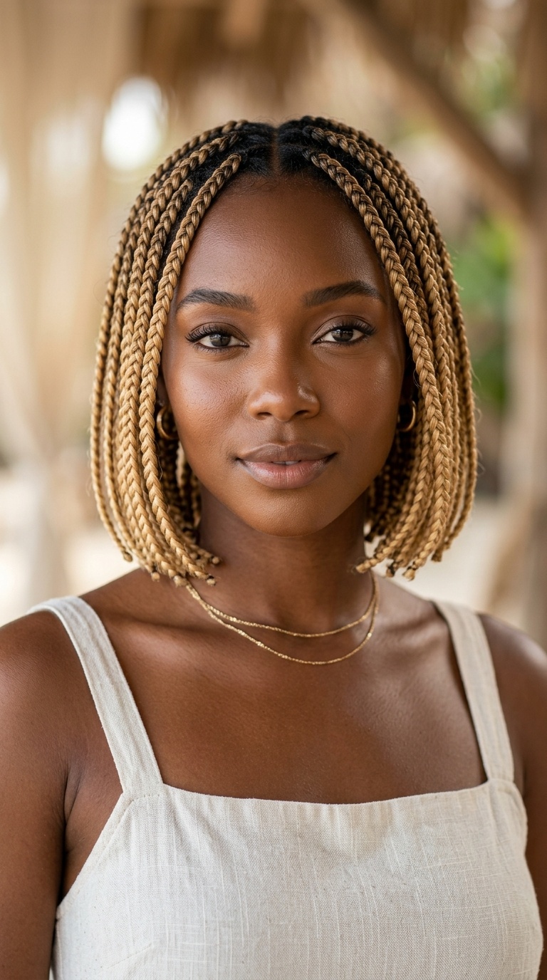 Short Blonde Ombre Braids