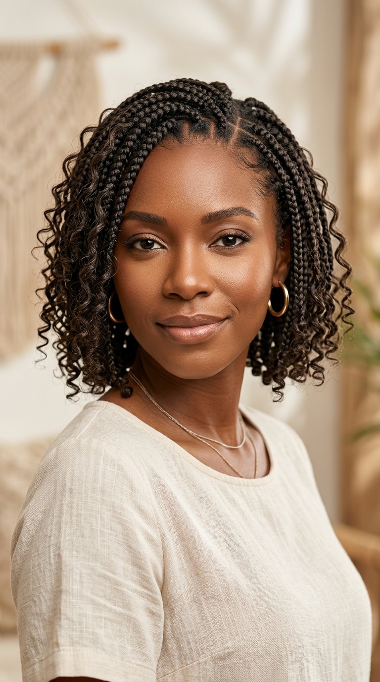 Short Bob-Length Boho Knotless