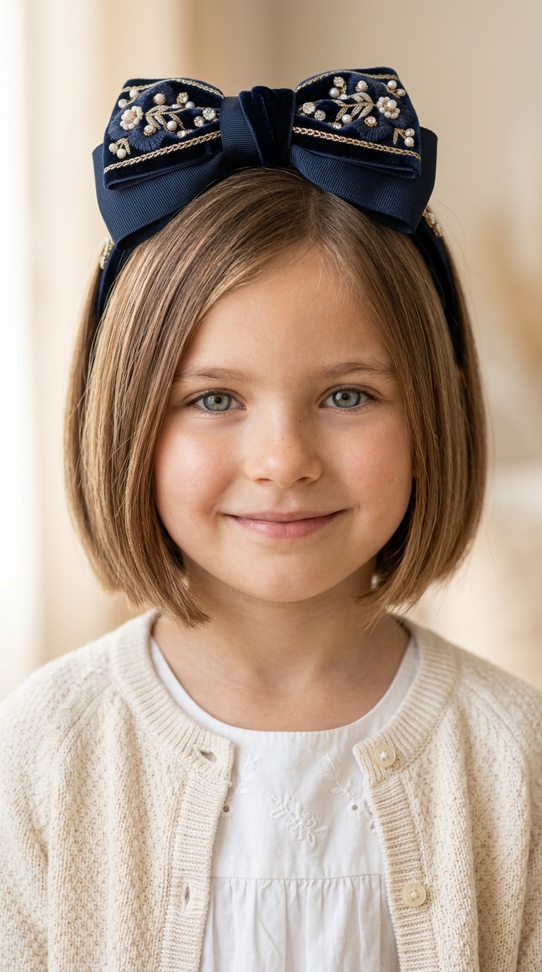 Short Bob with a Statement Bow