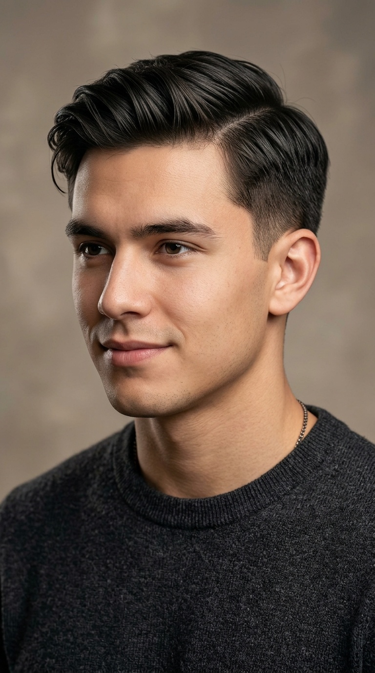 Short Comb Over with Taper