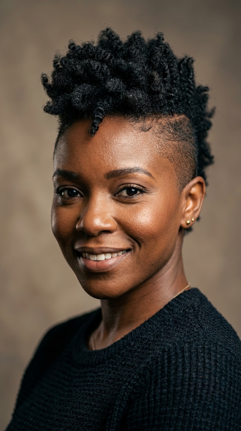 Short Faux Hawk with Shaved Sides
