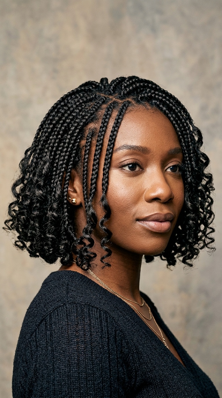 Short Goddess Bob with Curly Volume