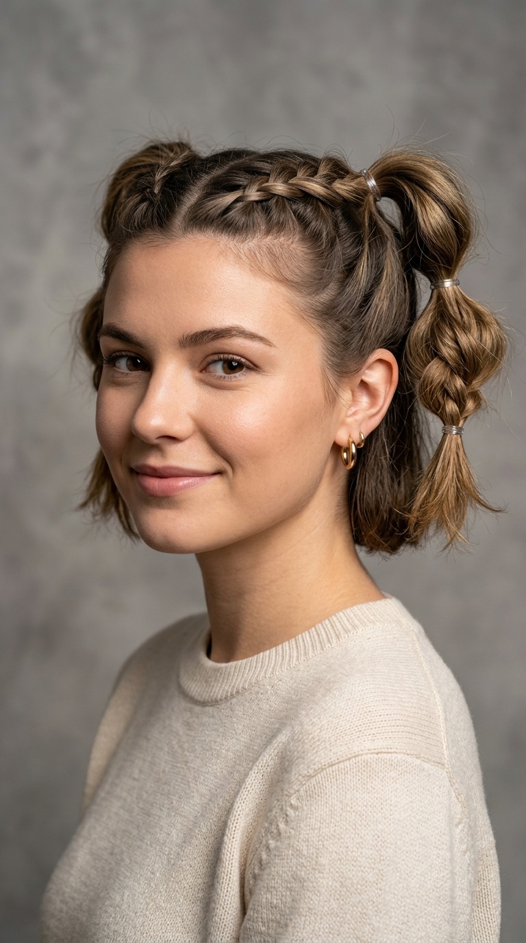 Short Hair Dutch Piggy Puffs
