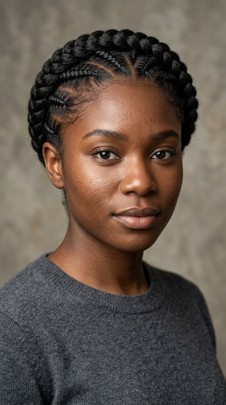 Short Halo Cornrow
