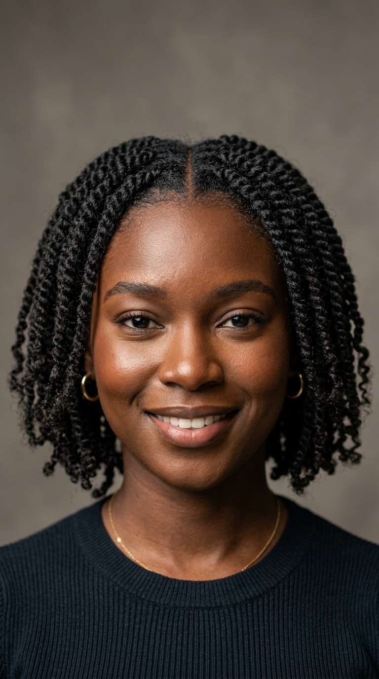 Short Kinky Twist Bob