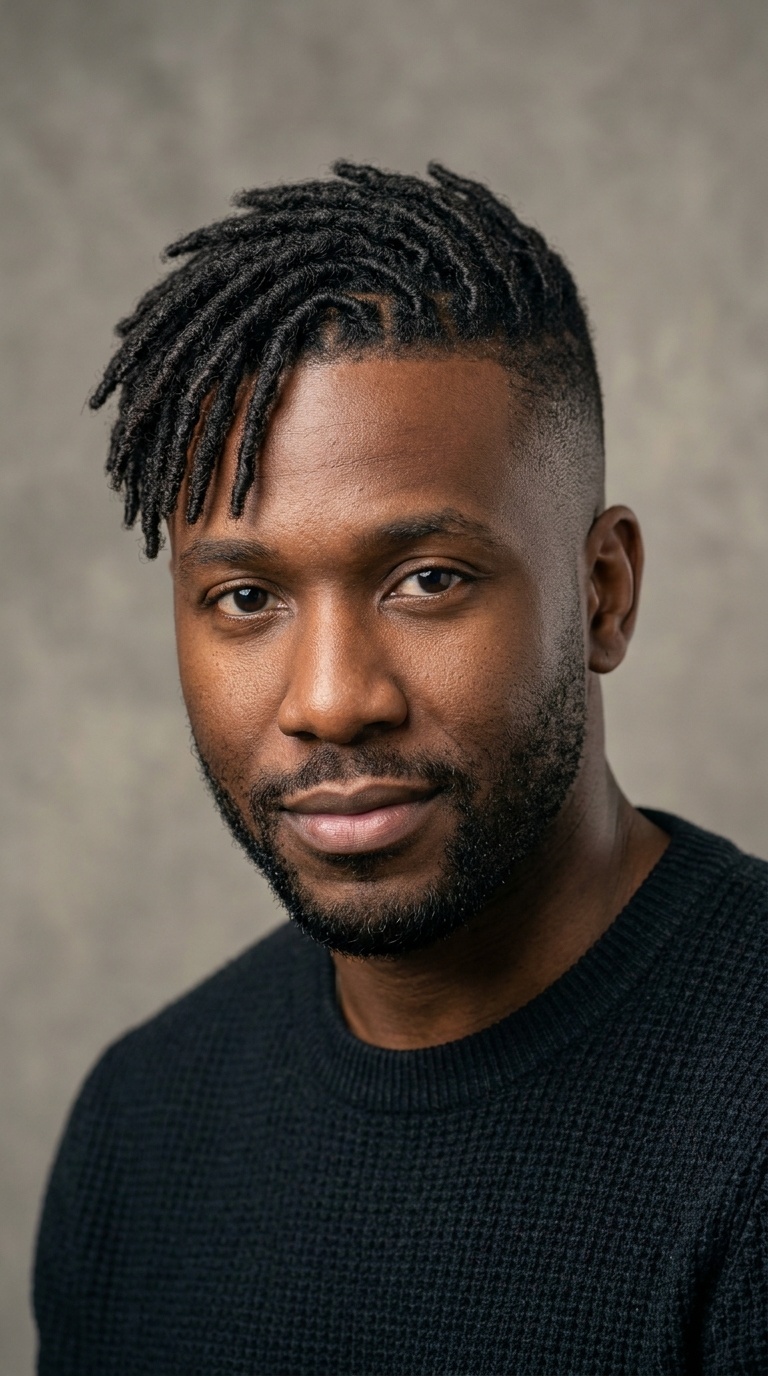 Short Locs with High Fade