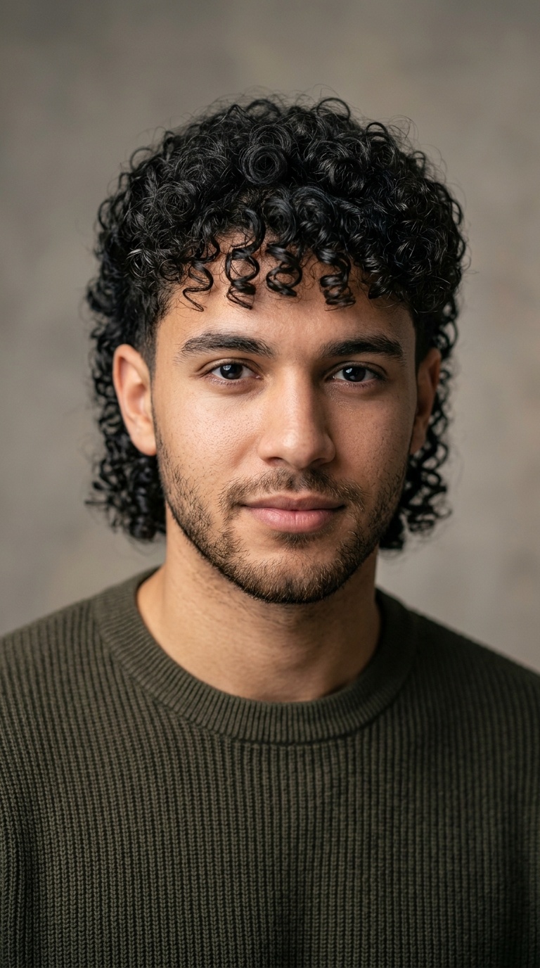 Short Mullet for Curls