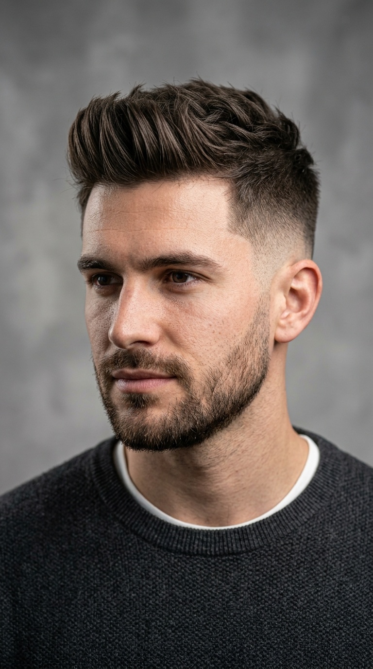 Short Quiff with Tapered Sides