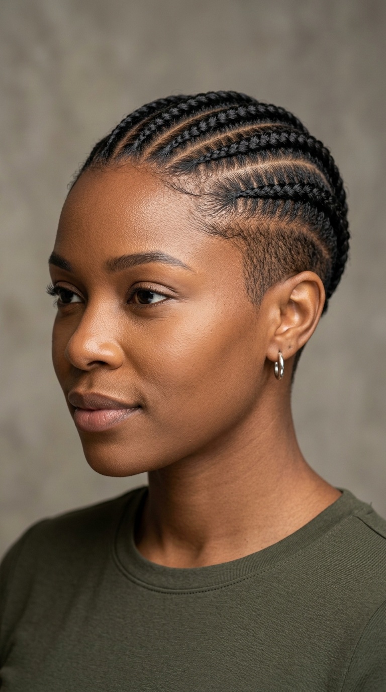 Short Tapered Cornrow Undercut