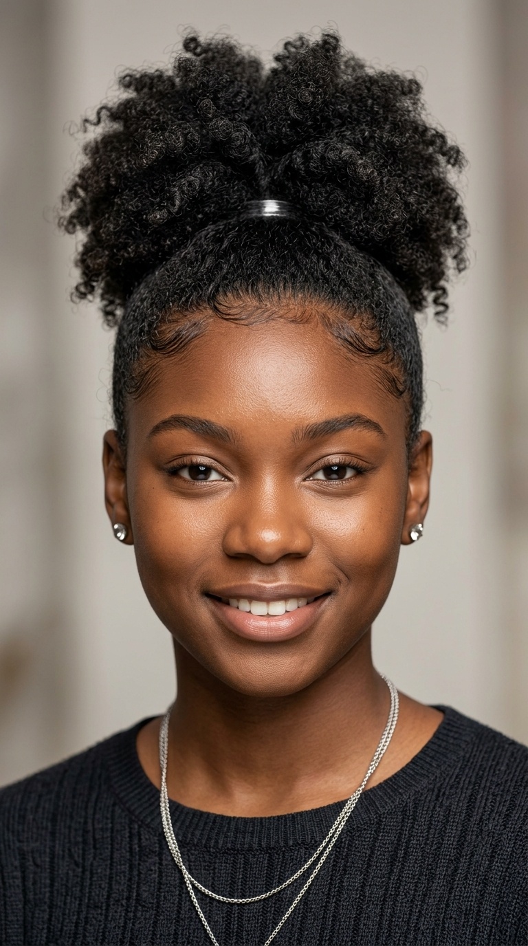 Short Textured Afro-Pony Frontal