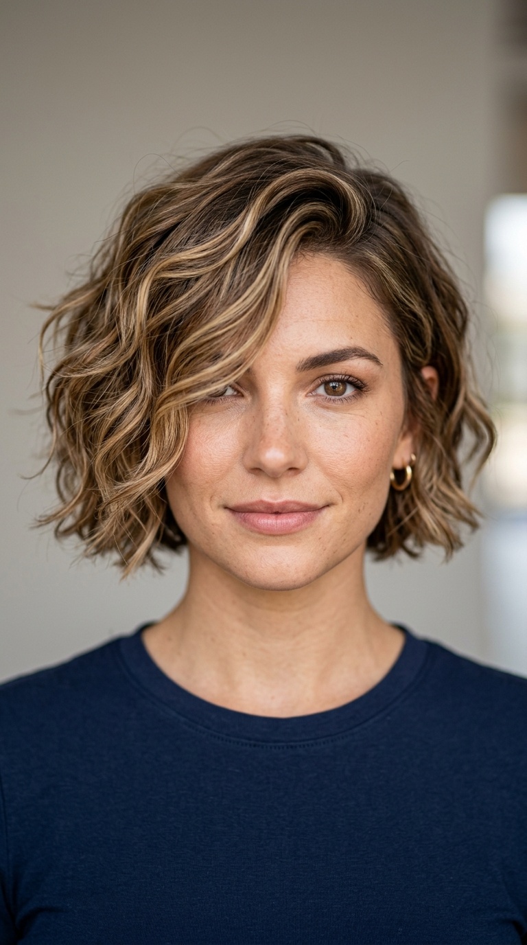 Short Wavy Layers with Highlights