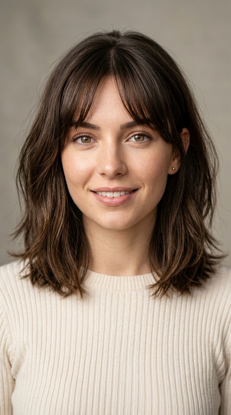 Shoulder-Grazing Lob with Bottleneck Bangs