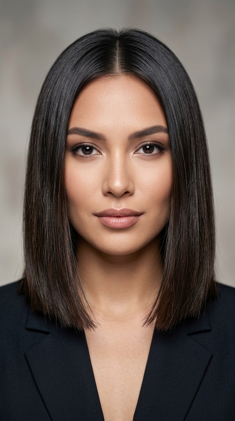 Shoulder-Length Blunt Lob