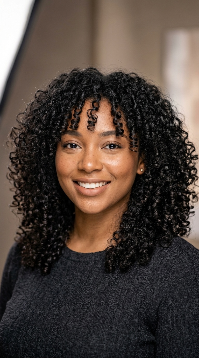 Shoulder-Length Layered Ringlets