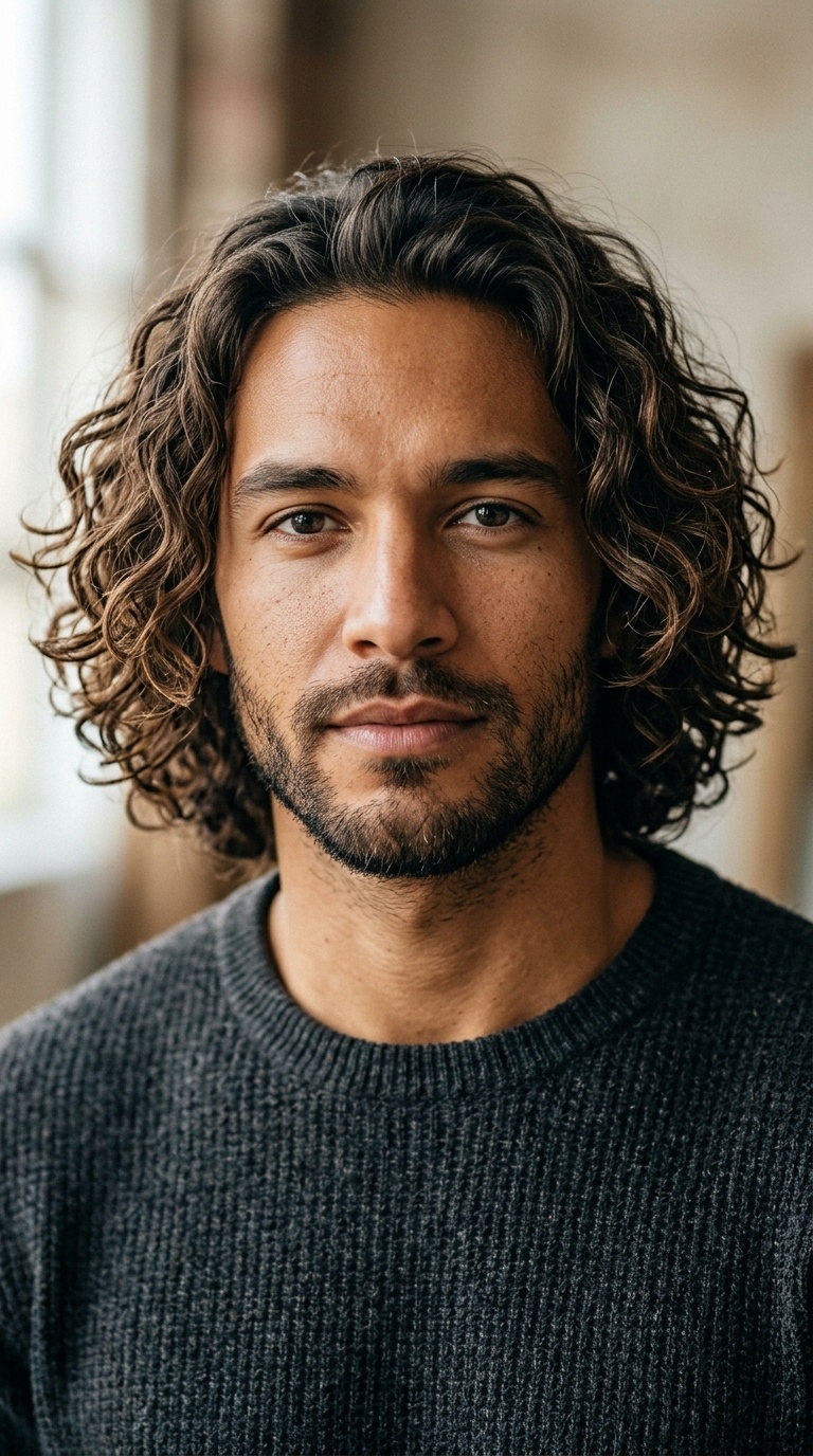 Shoulder-Length Natural Texture