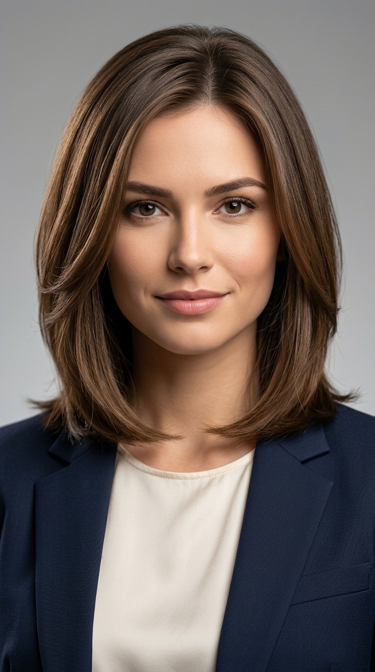Shoulder-Length Tapered Cut