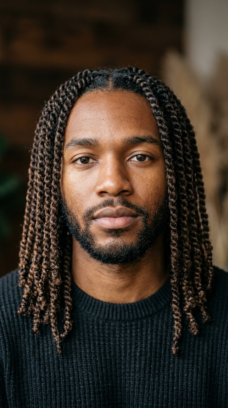 Shoulder-Length Two-Strand Twists