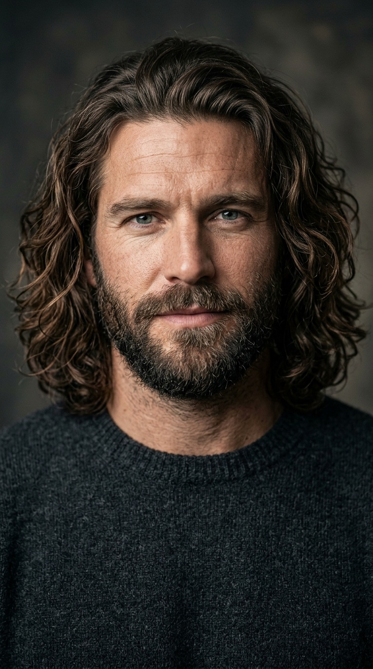 Shoulder-Length Waves + Scruff