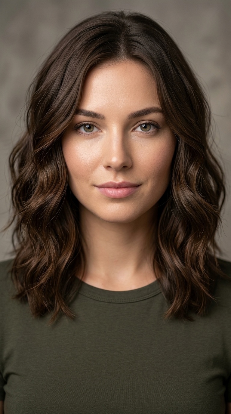 Shoulder-Length Waves with Seamless Layers